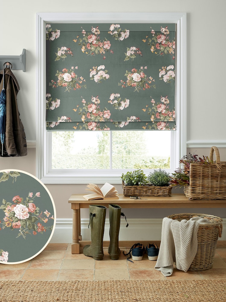 Laura Ashley Green Rosemore Fern Made To Measure Roman Blind - Image 1 of 6