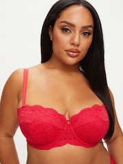 أحمر - حمَّالة صدر دانتيل مكشوفة بتصميم جذّاب من Ann Summers - صورة 3 من 5