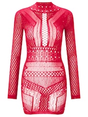 Červená - Ann Summers šaty Janelle s kamínky - Obrázek 7 z 7