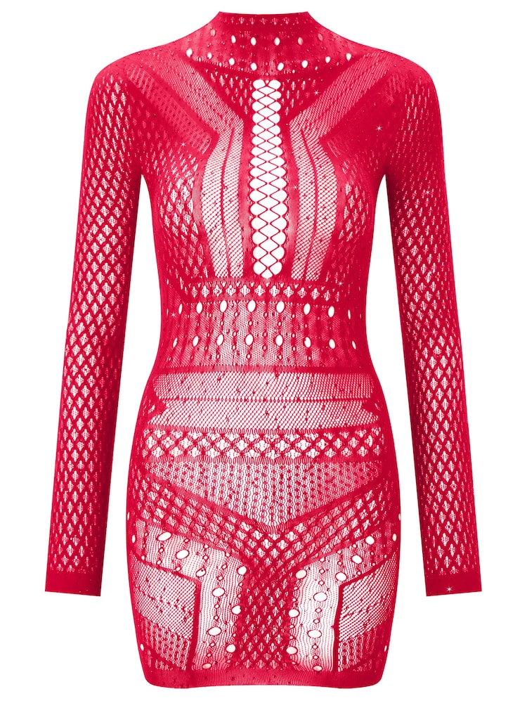 Červená - Ann Summers šaty Janelle s kamínky - Obrázek 7 z 7
