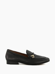 Dune London Black Wide Fit Grandeur Snaffle Slim Sole Loafers - Image 3 of 6