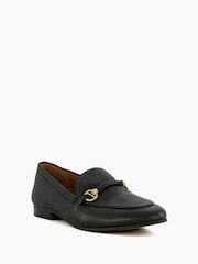 Dune London Black Wide Fit Grandeur Snaffle Slim Sole Loafers - Image 4 of 6