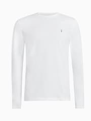 AllSaints White Brace Long Sleeve 100% Cotton Crew T-Shirt - Image 6 of 6