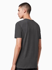 AllSaints Black Crome Figure Short Sleeve Crew 100% Cotton T-Shirt - Image 3 of 6