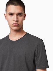 AllSaints Black Crome Figure Short Sleeve Crew 100% Cotton T-Shirt - Image 5 of 6
