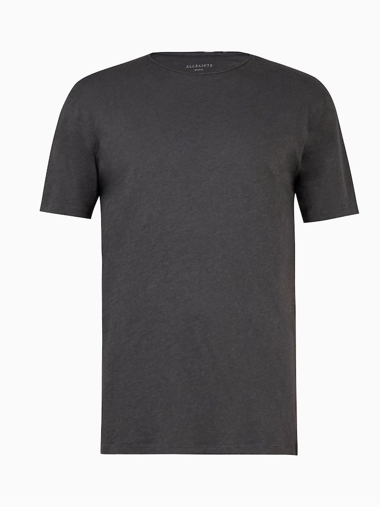 AllSaints Black Crome Figure Short Sleeve Crew 100% Cotton T-Shirt - Image 6 of 6