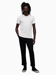 AllSaints White Tonic V-Neck 100% Cotton T-Shirt - Image 3 of 5