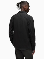AllSaints Black 100% Cotton Spotter Military Shirt - Image 3 of 9
