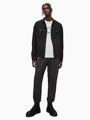 AllSaints Black 100% Cotton Spotter Military Shirt - Image 4 of 9