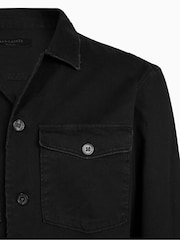 AllSaints Black 100% Cotton Spotter Military Shirt - Image 9 of 9