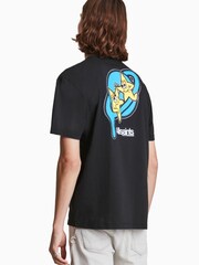 AllSaints Black High Five Short Sleeve Crew 100% Cotton T-Shirt - Image 2 of 6