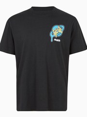 AllSaints Black High Five Short Sleeve Crew 100% Cotton T-Shirt - Image 6 of 6