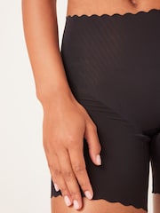 Black Scallop Tummy Control & Thigh Smoothing Briefs - Image 3 of 4