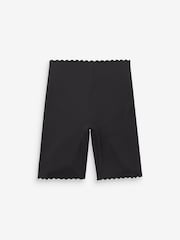 Black Scallop Tummy Control & Thigh Smoothing Briefs - Image 4 of 4