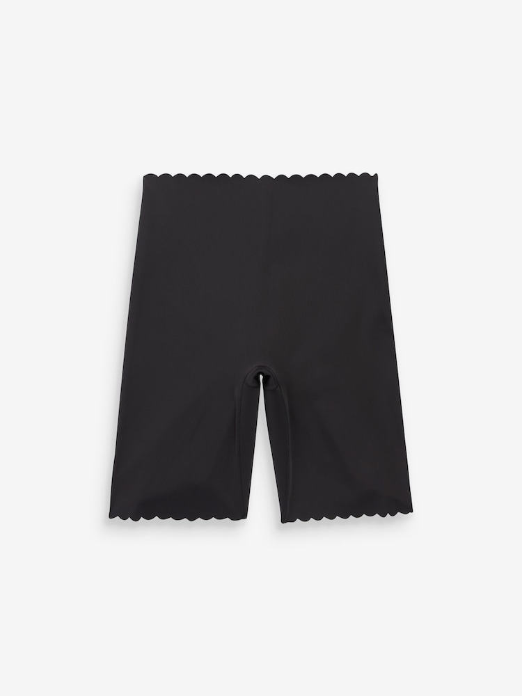 Black - Scallop Tummy Control & Thigh Smoothing Briefs - Image 4 of 4 Black - Scallop Tummy Control & Thigh Smoothing Briefs - Image 4 of 4