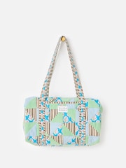 Oliver Bonas Green Emily Green & Blue Patchwork Corduroy Quilted Bag - Image 1 of 7
