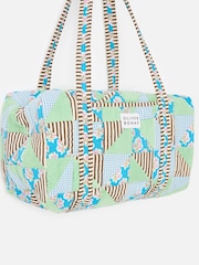 Oliver Bonas Green Emily Green & Blue Patchwork Corduroy Quilted Bag - Image 3 of 7