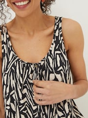 FatFace Black Flora Paint Stroke Vest - Image 3 of 4