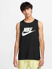Nike Black 100% Cotton Sportswear Vest - Image 1 of 4