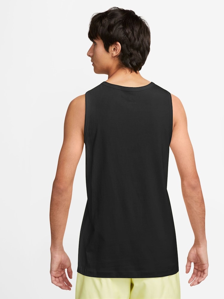 Nike Black 100% Cotton Sportswear Vest - Image 2 of 4