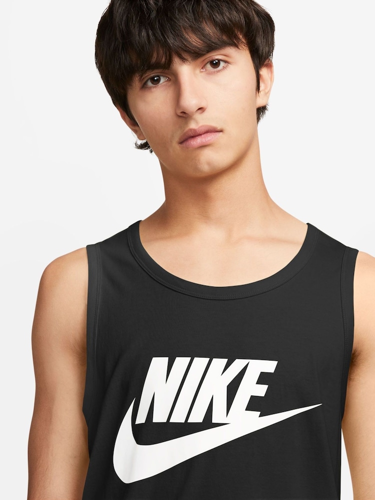 Nike Black 100% Cotton Sportswear Vest - Image 4 of 4