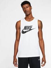 Nike White 100% Cotton Sportswear Vest - Image 1 of 10