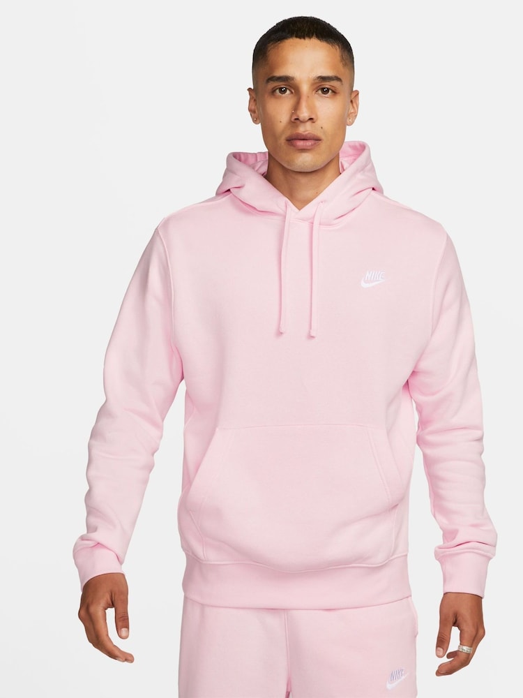 Nike Pink Foam Club Pullover Hoodie - Image 1 of 12
