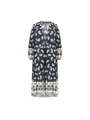 Live Unlimited Black Petite Border Paisley Print Longline Kimono - Image 5 of 5