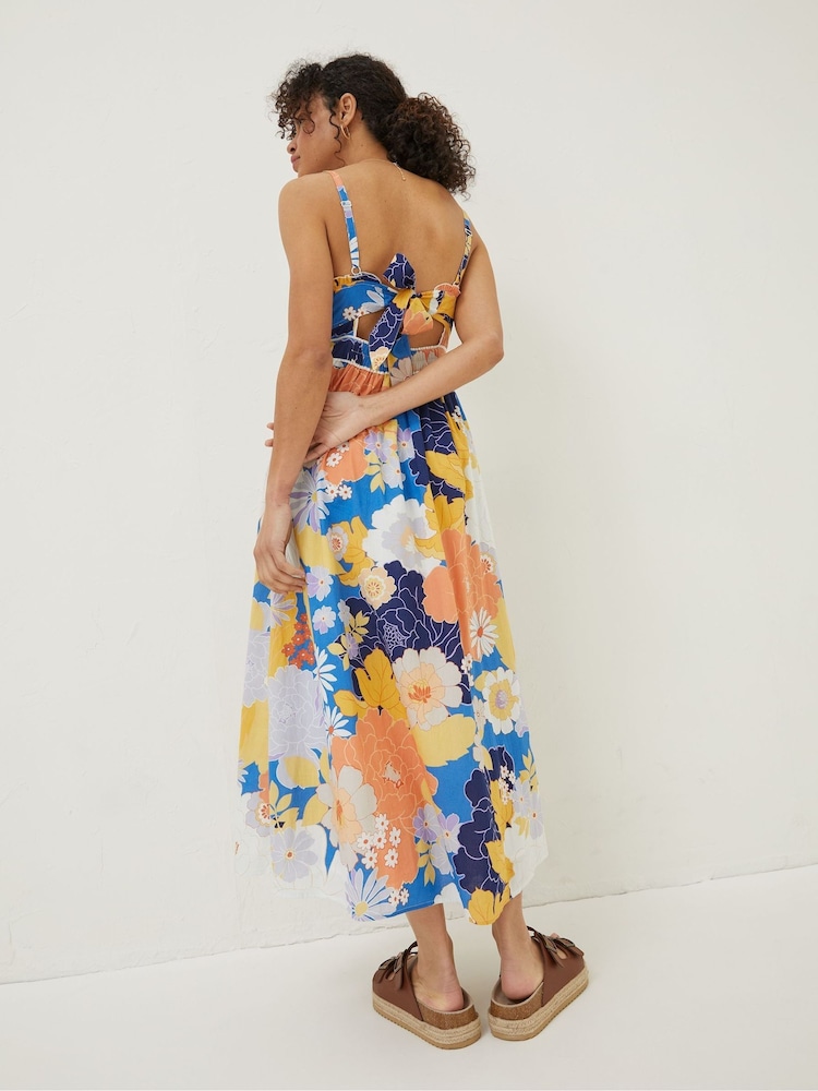 FatFace Blue Jayden Coastal Midi Dress - Image 2 of 6