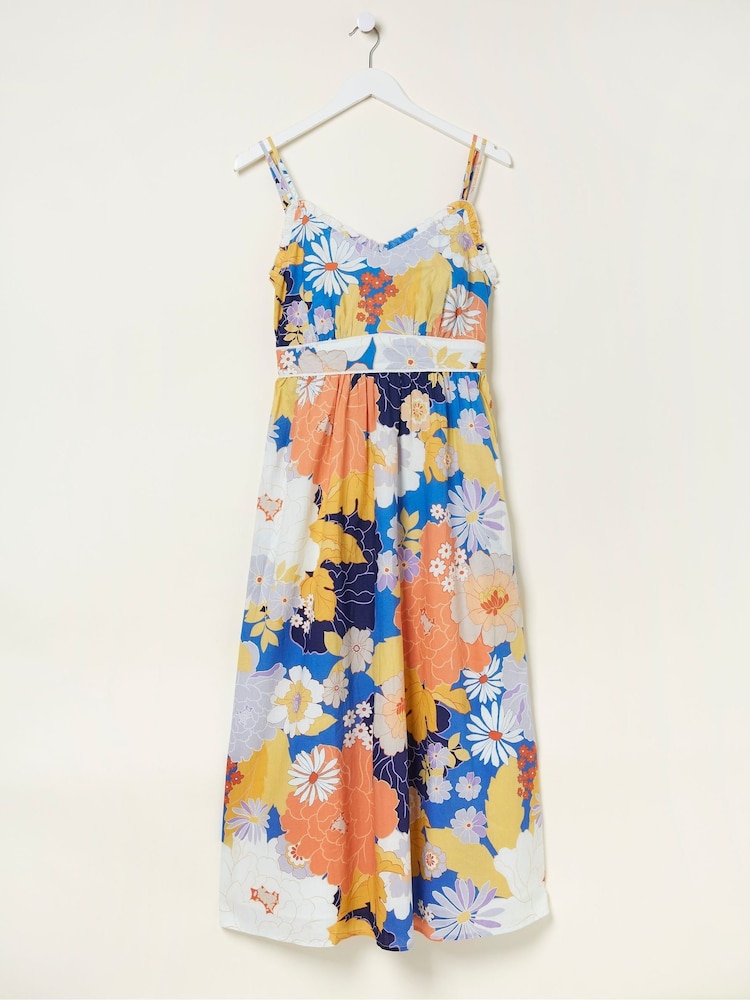 FatFace Blue Jayden Coastal Midi Dress - Image 6 of 6