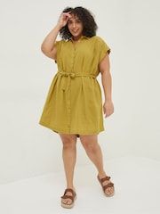 FatFace Green Finley Shirt Dress - Image 3 of 6