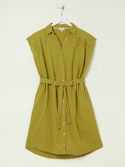 FatFace Green Finley Shirt Dress - Image 6 of 6