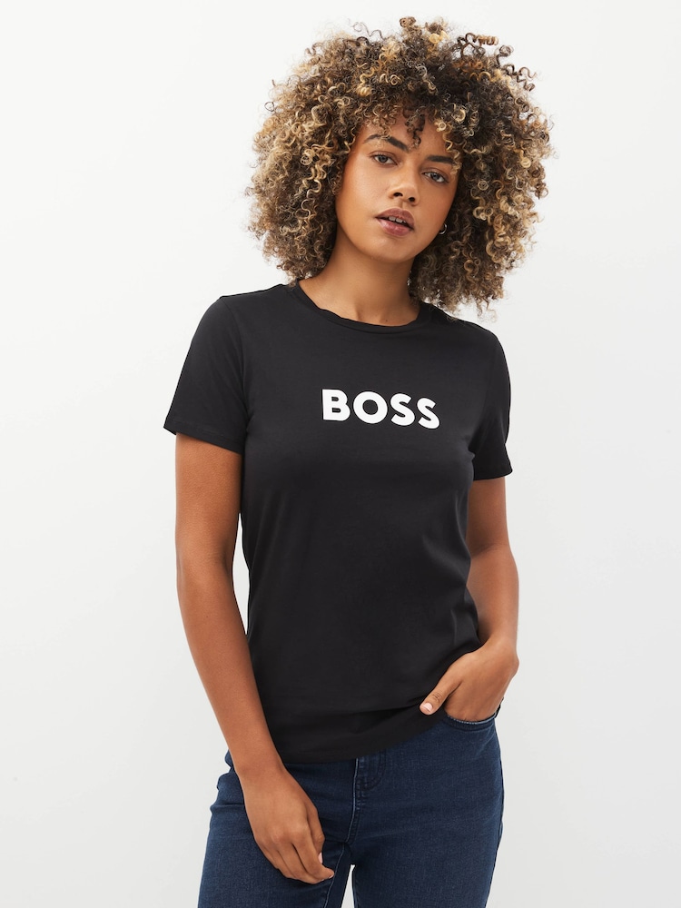 BOSS Black Logo Print 100% Cotton T-Shirt - Image 1 of 4