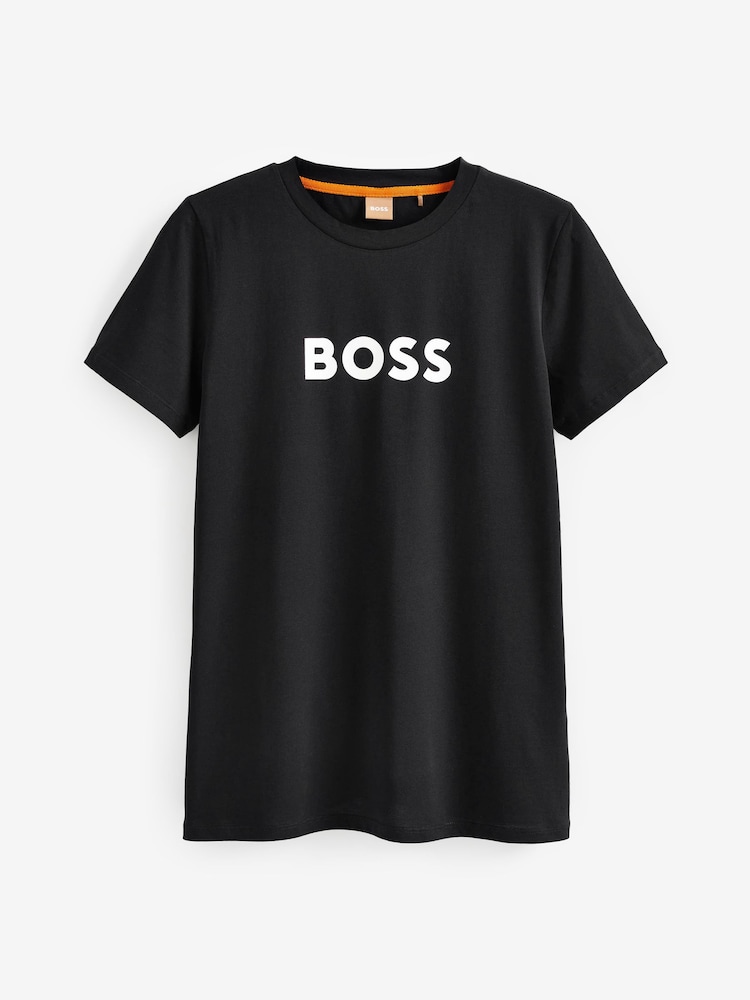 BOSS Black Logo Print 100% Cotton T-Shirt - Image 4 of 4
