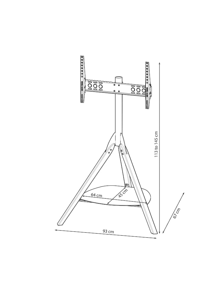 AVF Grey Hoxton Tripod 1000 TV Stand - Image 6 of 6