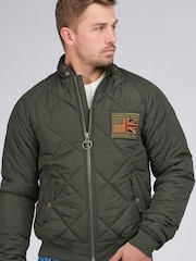 Barbour® International Green Quilted Merchant Jacket - Image 1 of 9