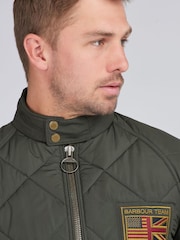 Barbour® International Green Quilted Merchant Jacket - Image 4 of 9