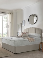 Silentnight Natural Miracoil Pillow Top Mattress and Divan Base Bed Set - Image 1 of 6