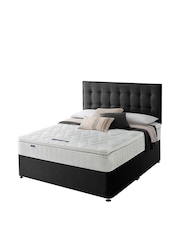 Silentnight Black Miracoil Pillow Top Mattress and Divan Base Bed Set - Image 2 of 6