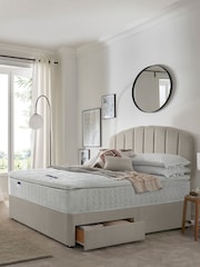 Silentnight Natural Miracoil Pillow Top Mattress and 2 Drawer Divan Base Bed Set - Image 1 of 5
