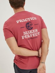 FatFace Pink Practice Makes Perfect T-Shirt - Image 2 of 6