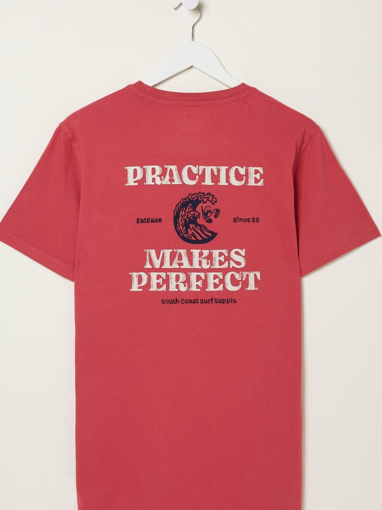 FatFace Pink Practice Makes Perfect T-Shirt - Image 6 of 6