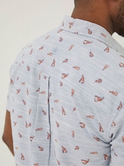 FatFace Blue Seafood Print Shirt - Image 4 of 5