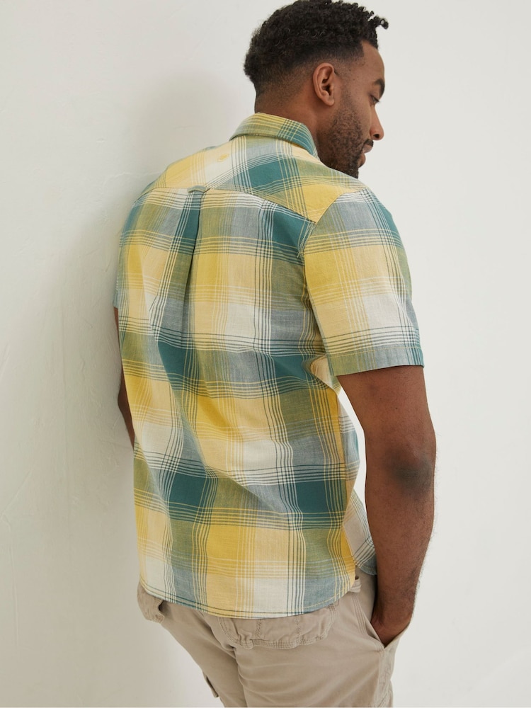 FatFace Green Ombre Check Shirt - Image 2 of 4 FatFace Green Ombre Check Shirt - Image 2 of 4