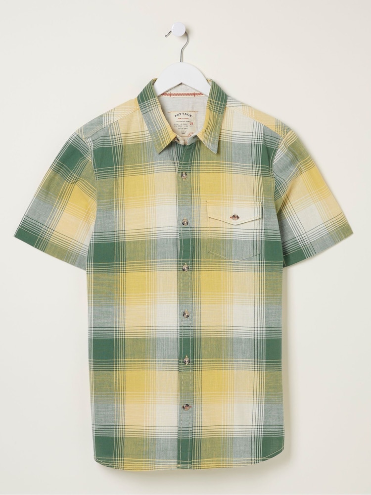 FatFace Green Ombre Check Shirt - Image 4 of 4 FatFace Green Ombre Check Shirt - Image 4 of 4