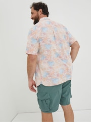 FatFace Orange Fently Palm Print Shirt - Image 2 of 5