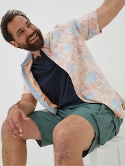 FatFace Orange Fently Palm Print Shirt - Image 3 of 5