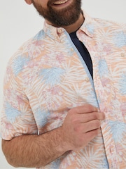 FatFace Orange Fently Palm Print Shirt - Image 4 of 5