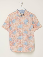 FatFace Orange Fently Palm Print Shirt - Image 5 of 5