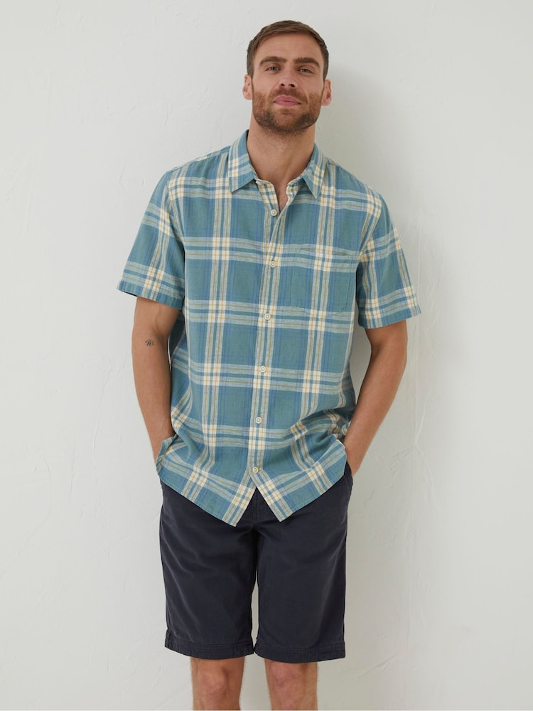 FatFace Blue Braddock Check Shirt - Image 1 of 5